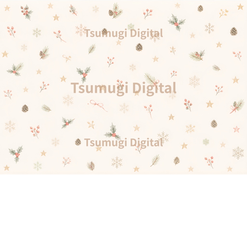 デザインペーパー(クリスマス柄)3枚セット / A4・PNGダウンロード