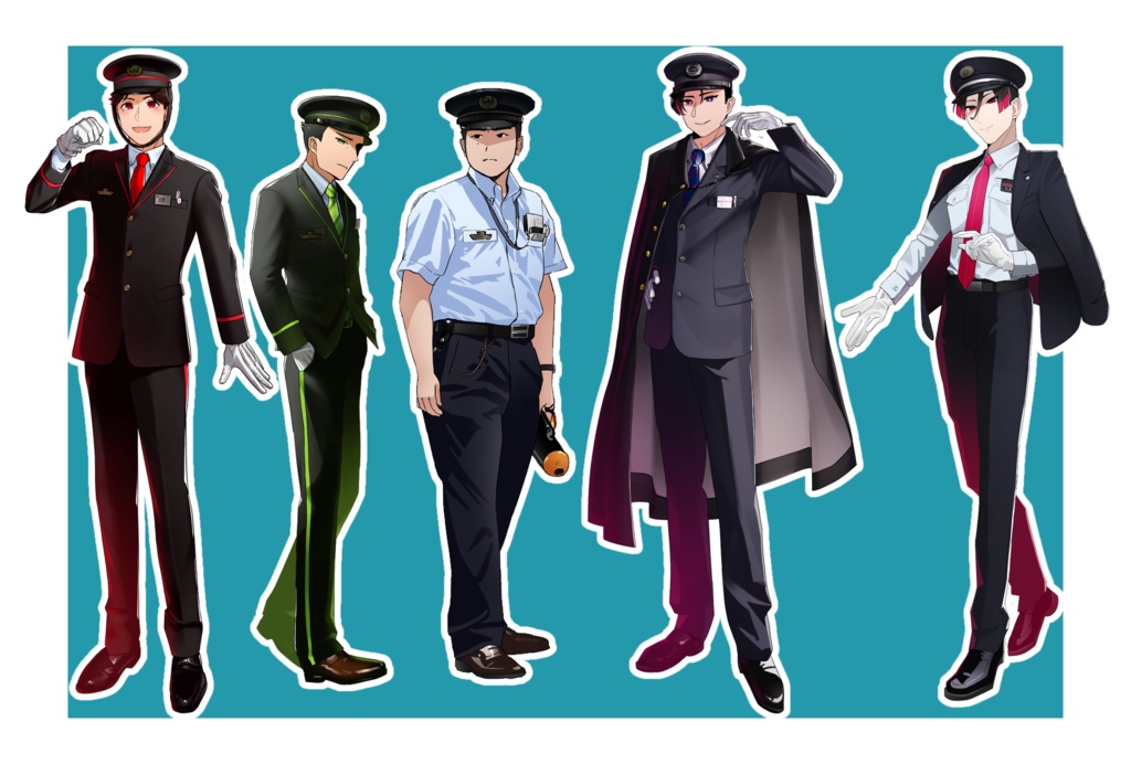 路線擬人化+αアクリルスタンド