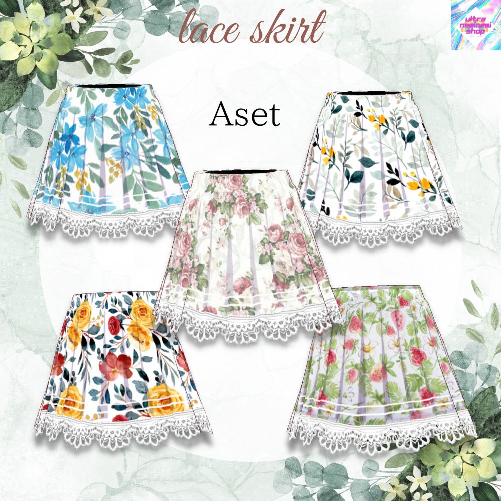 レーススカート 2set