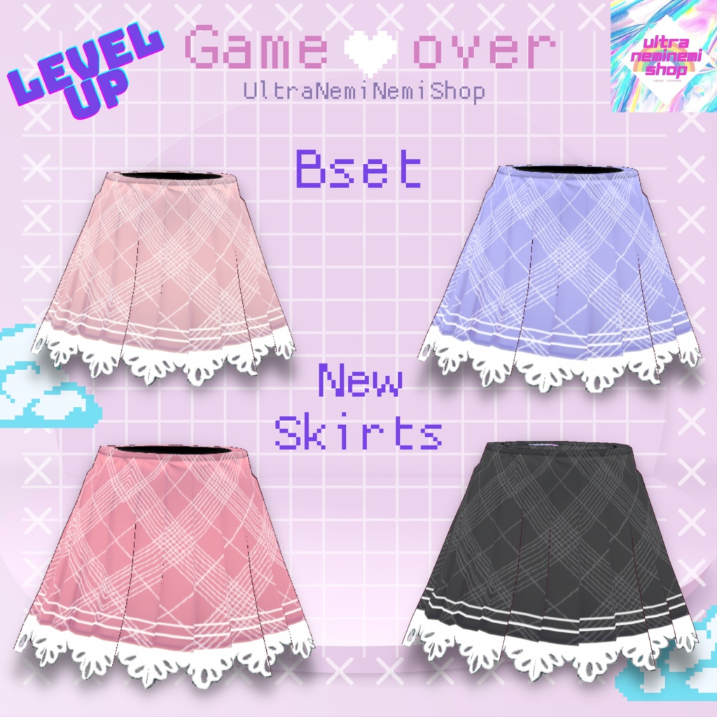 【Vroid】NEW!Geme♥over set