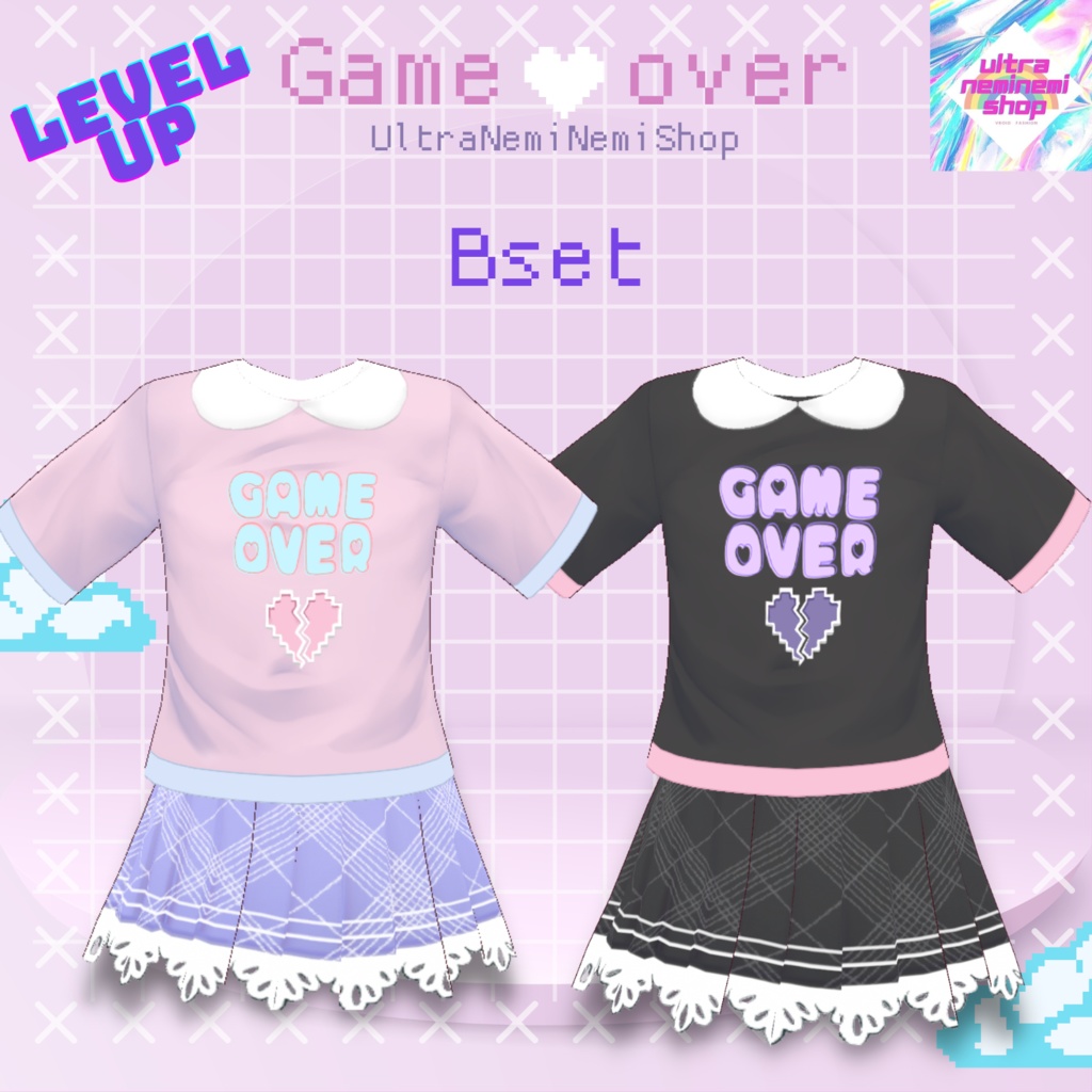 【Vroid】NEW!Geme♥over set
