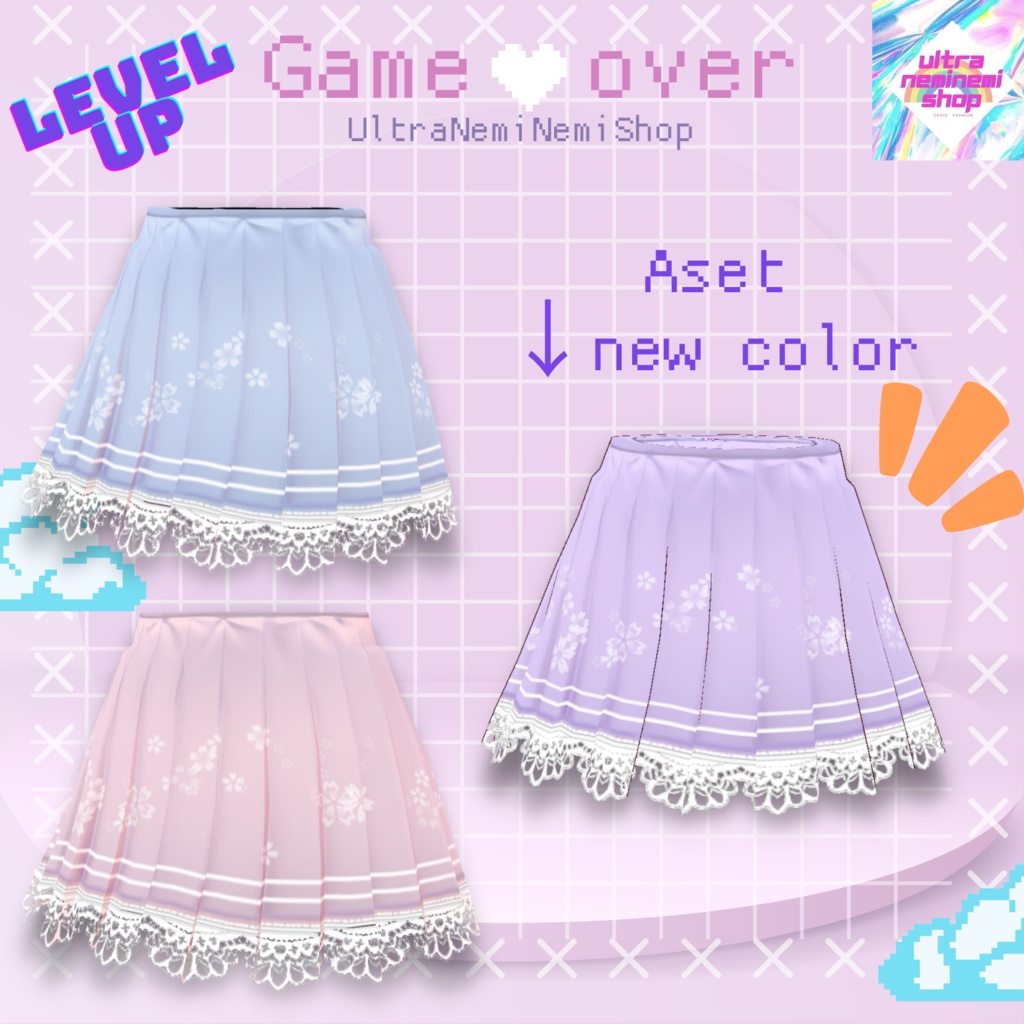 【Vroid】NEW!Geme♥over set