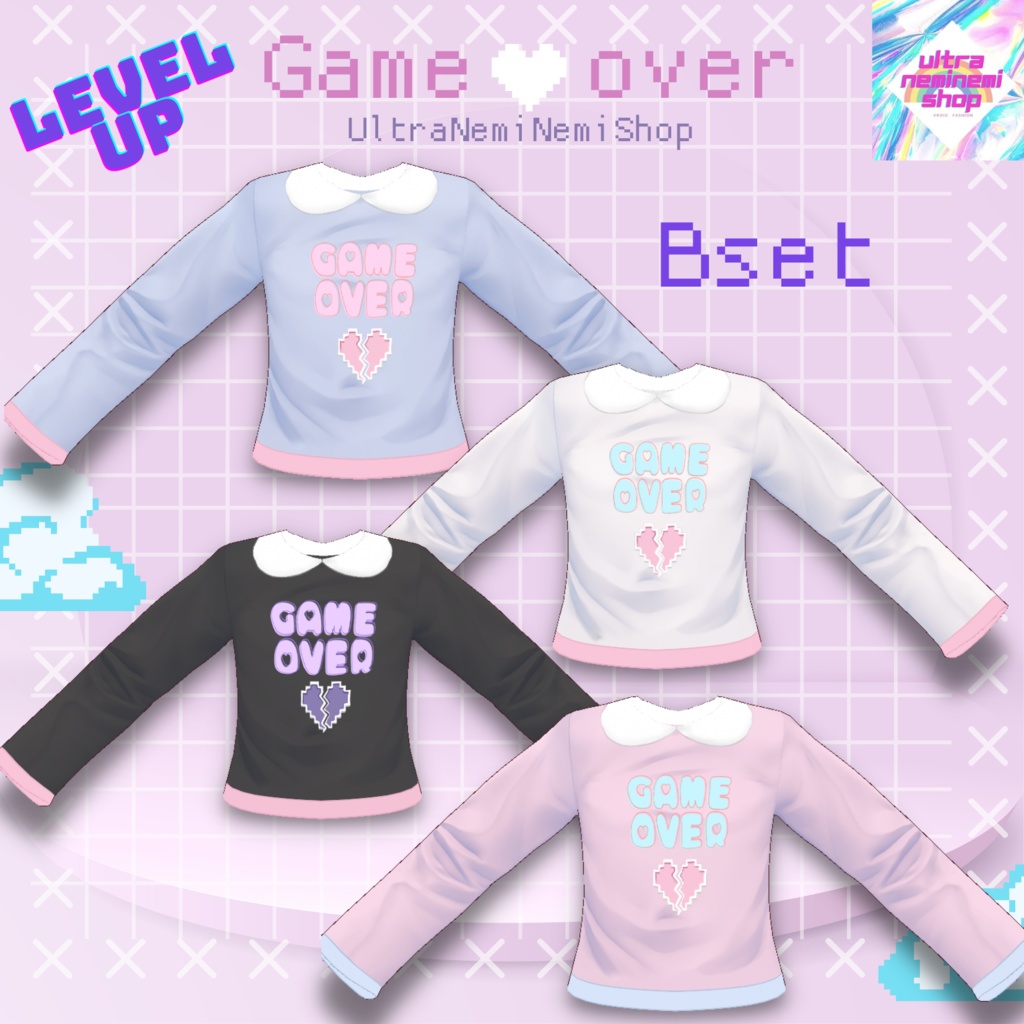 【Vroid】NEW!Geme♥over set