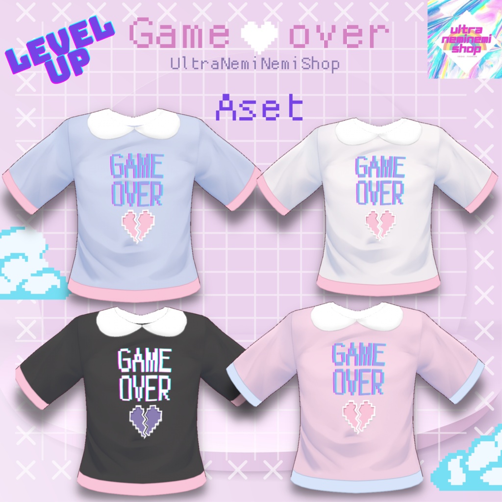 【Vroid】NEW!Geme♥over set