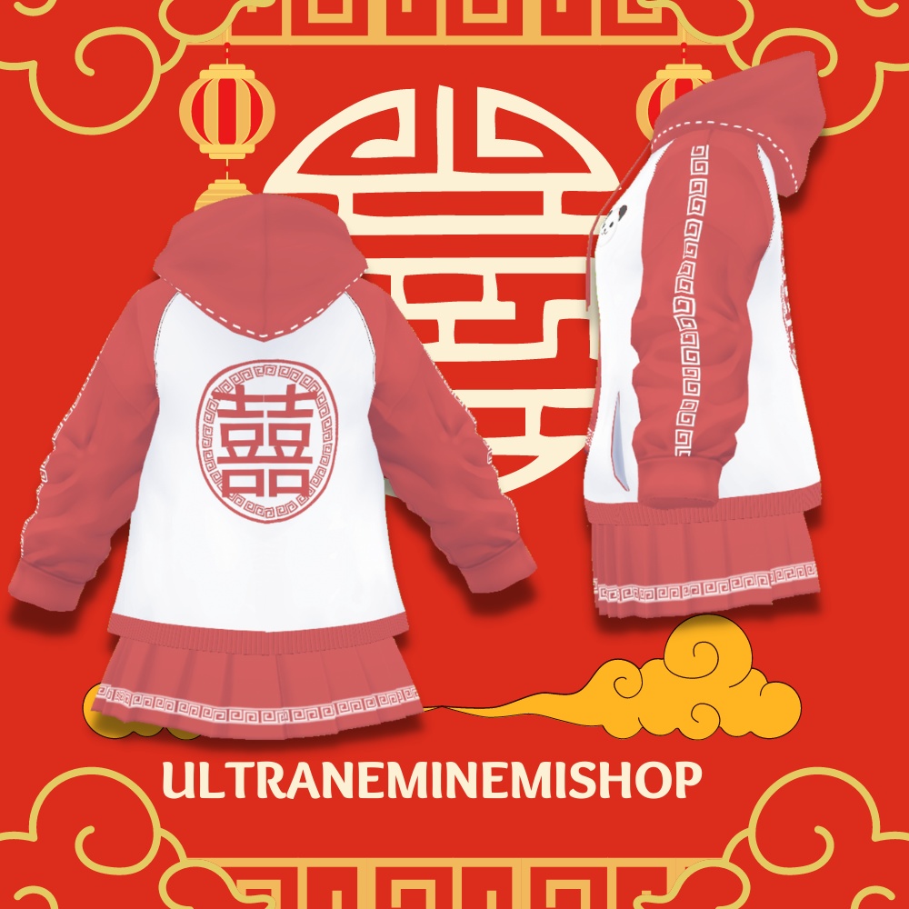 【Vroid】パンダ囍チャイナジャージ4色