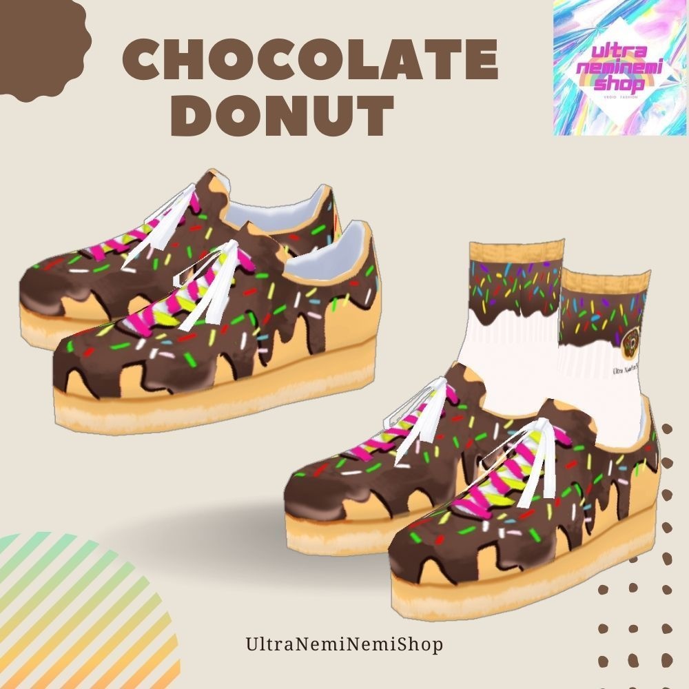 チョコレートドーナッツ(靴下とシューズ)