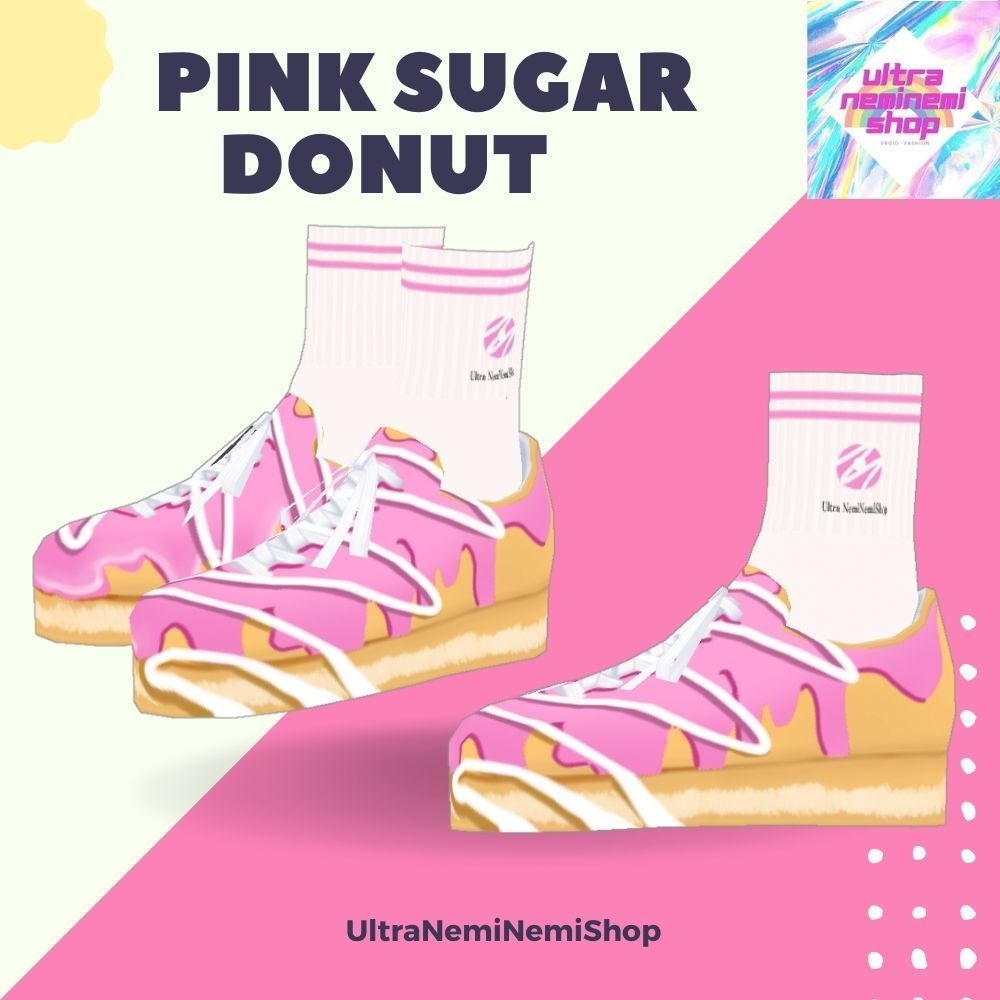 ピンクシュガードーナッツ(靴下とシューズ)