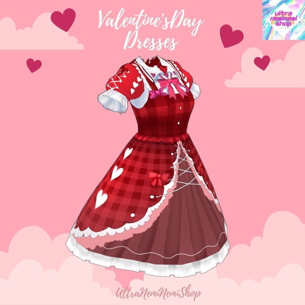 バレンタインラブリードレスワンピース9点(ワンピース+靴下+靴)
