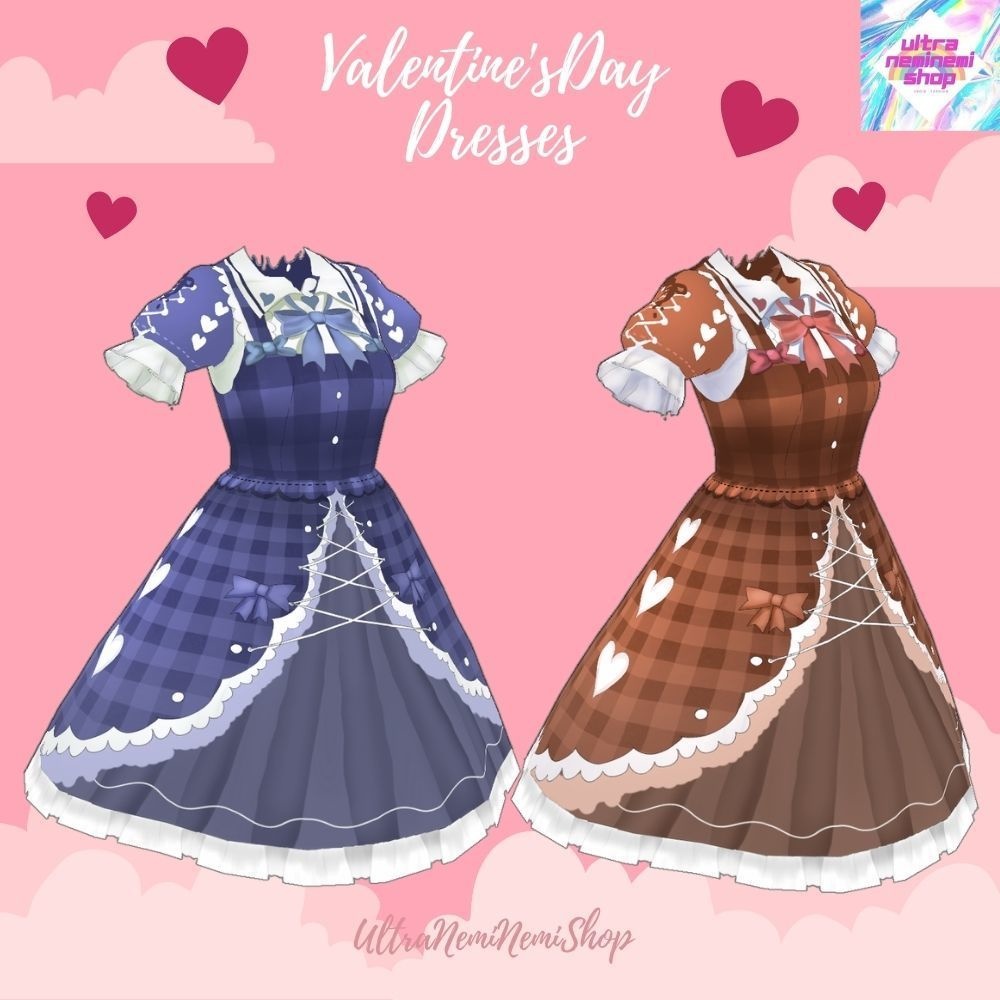バレンタインラブリードレスワンピース9点(ワンピース+靴下+靴)
