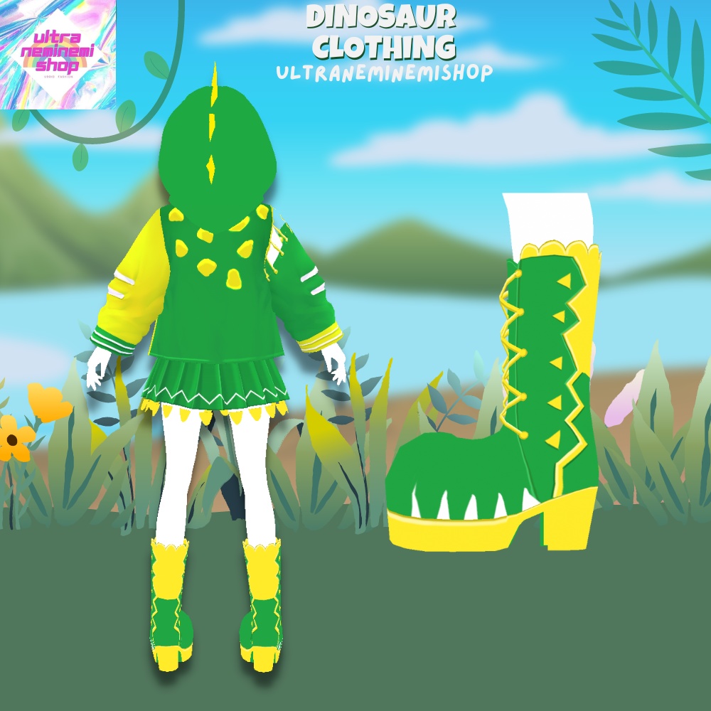 【Vroid】恐竜の服set