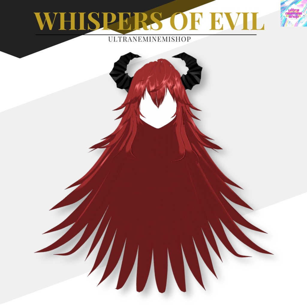 【vroid】whispers of evil hairpreset エヴィー髪型