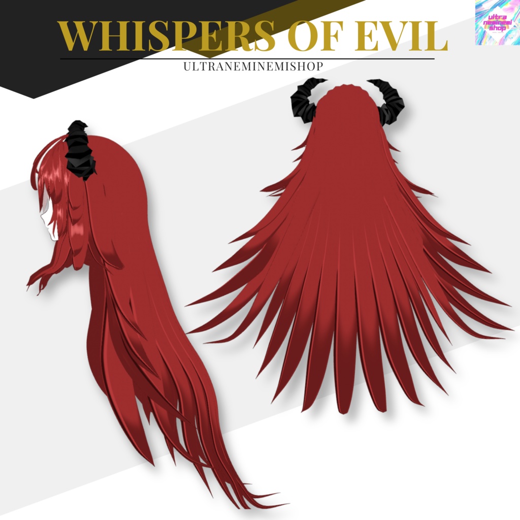 【vroid】whispers of evil hairpreset エヴィー髪型