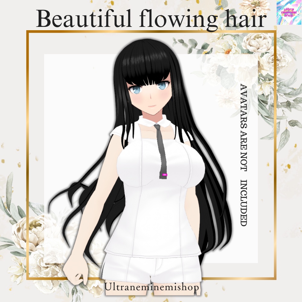 【Vroid】Beautiful flowing hair