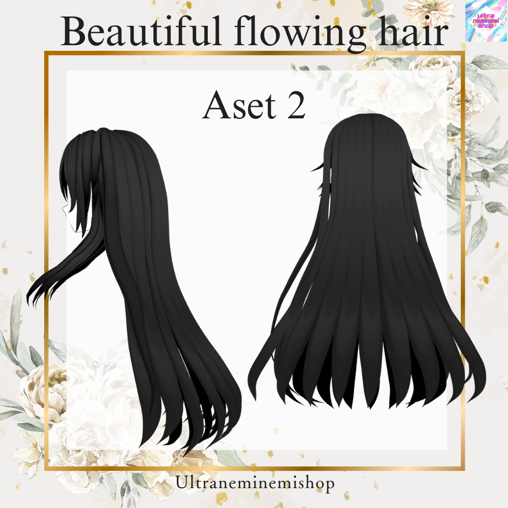 【Vroid】Beautiful flowing hair