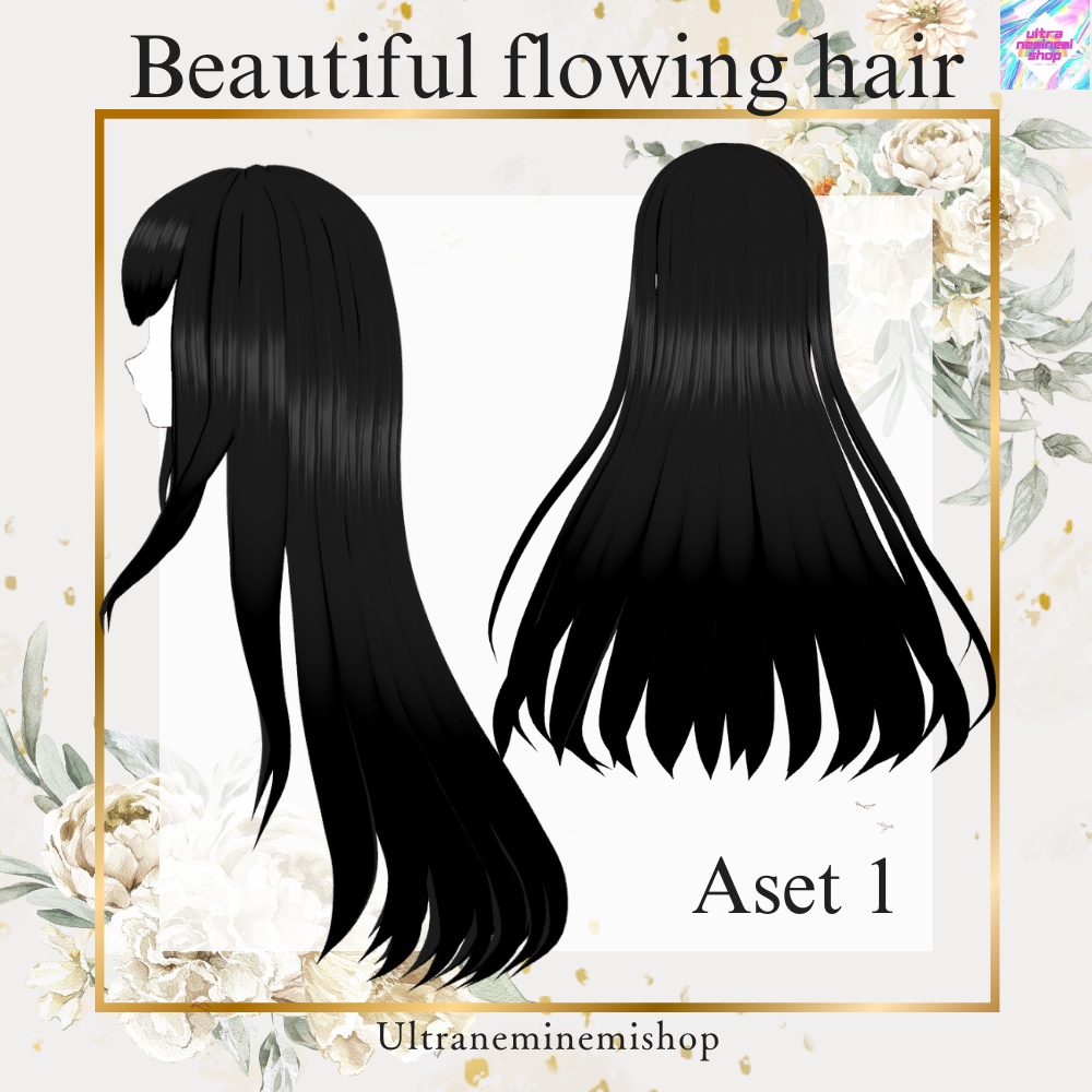 【Vroid】Beautiful flowing hair