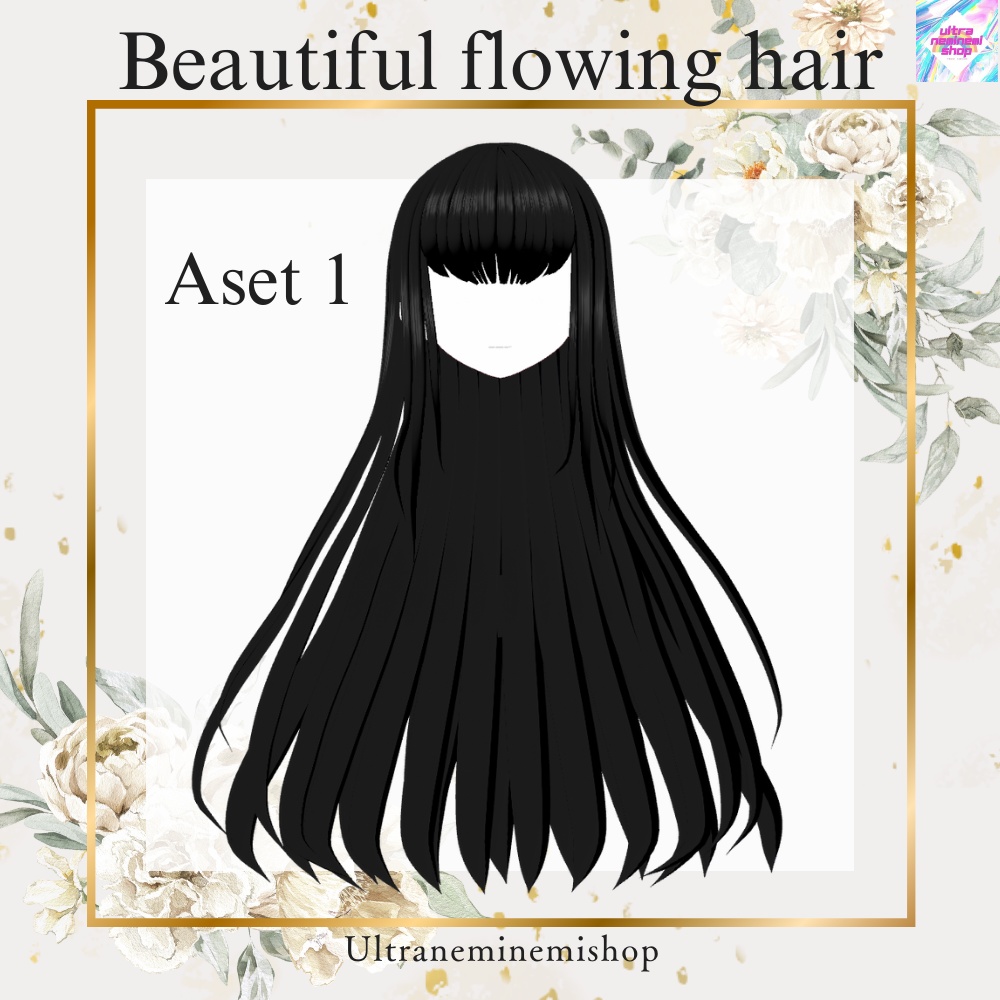 【Vroid】Beautiful flowing hair