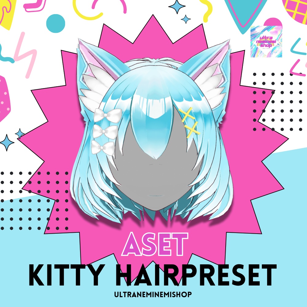 【Vroid】kitty hairprese 2set