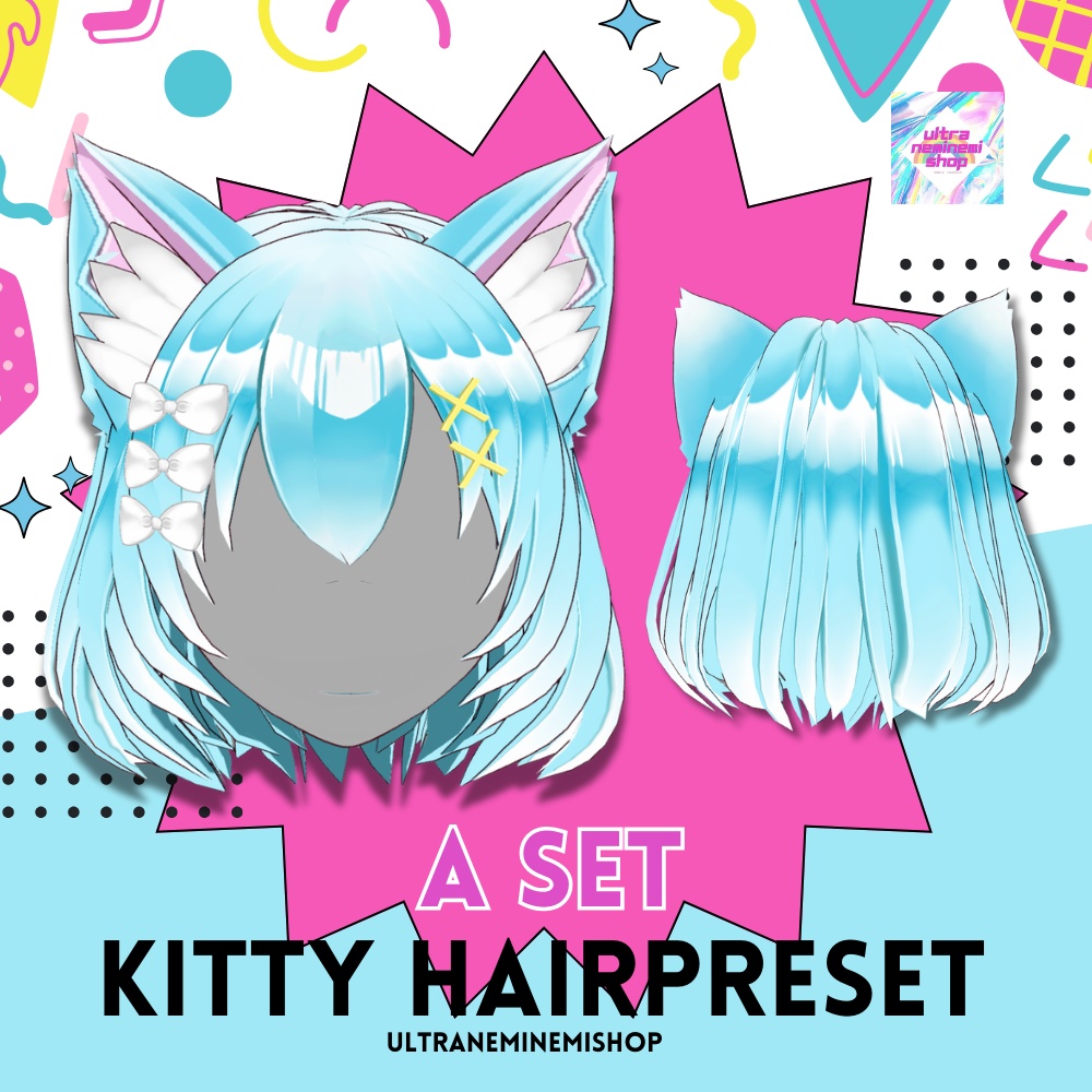 kitty hairprese 2set