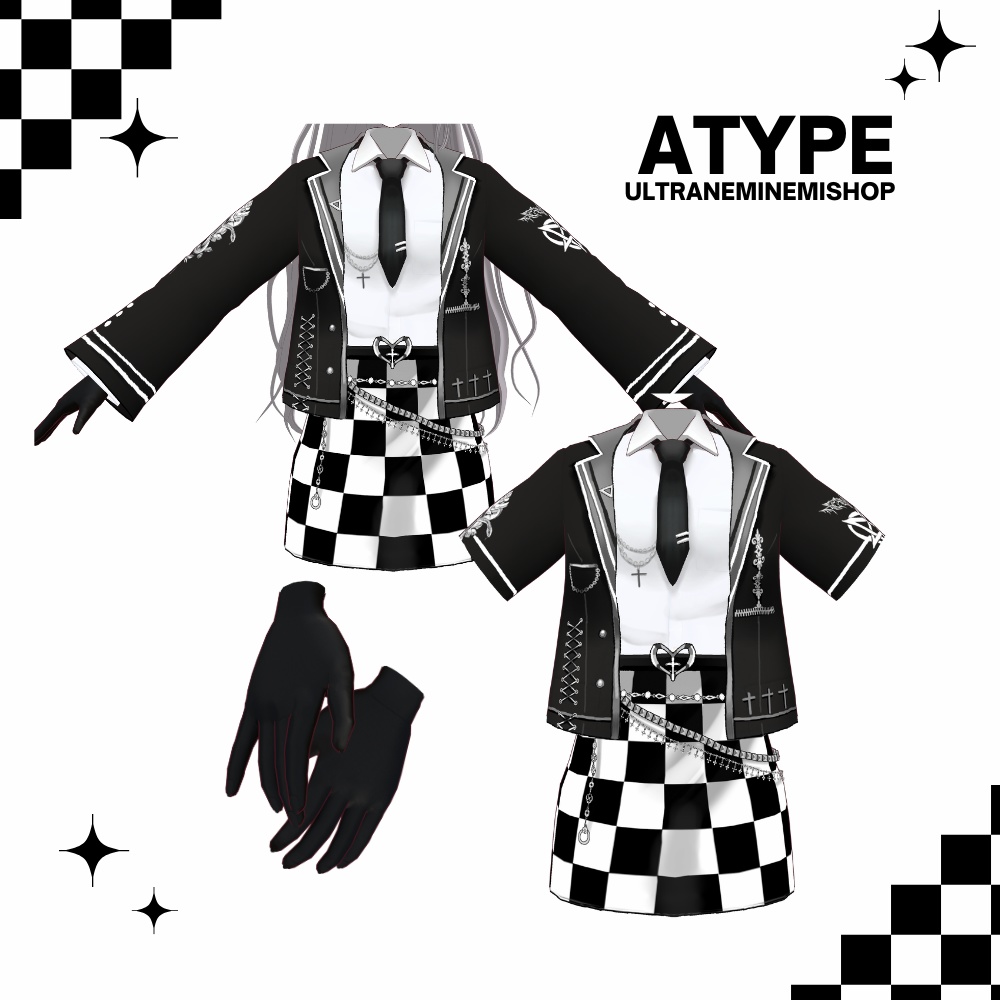 メンズ用あり!カッコいいアイドル服【vroid】