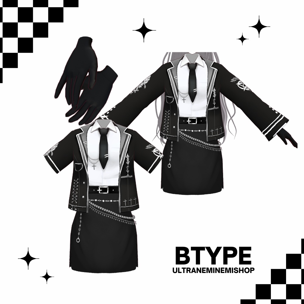 メンズ用あり!カッコいいアイドル服【vroid】