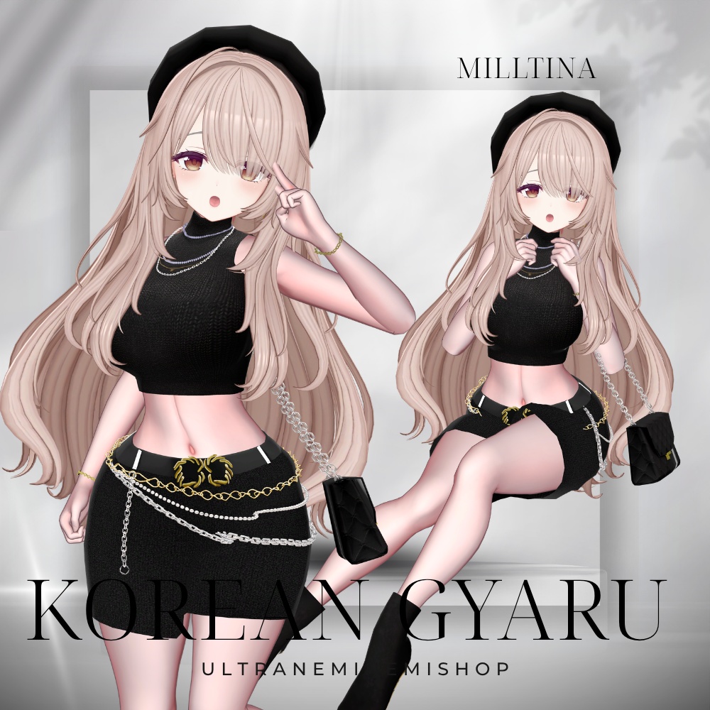 ✨リニューアル✨【13アバター対応】韓国ギャルっぽい服 #UltraNemiNemiShop