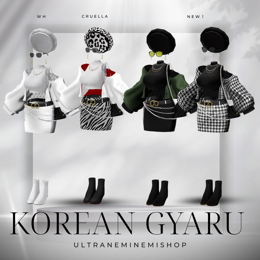 ✨リニューアル✨【13アバター対応】韓国ギャルっぽい服 #UltraNemiNemiShop