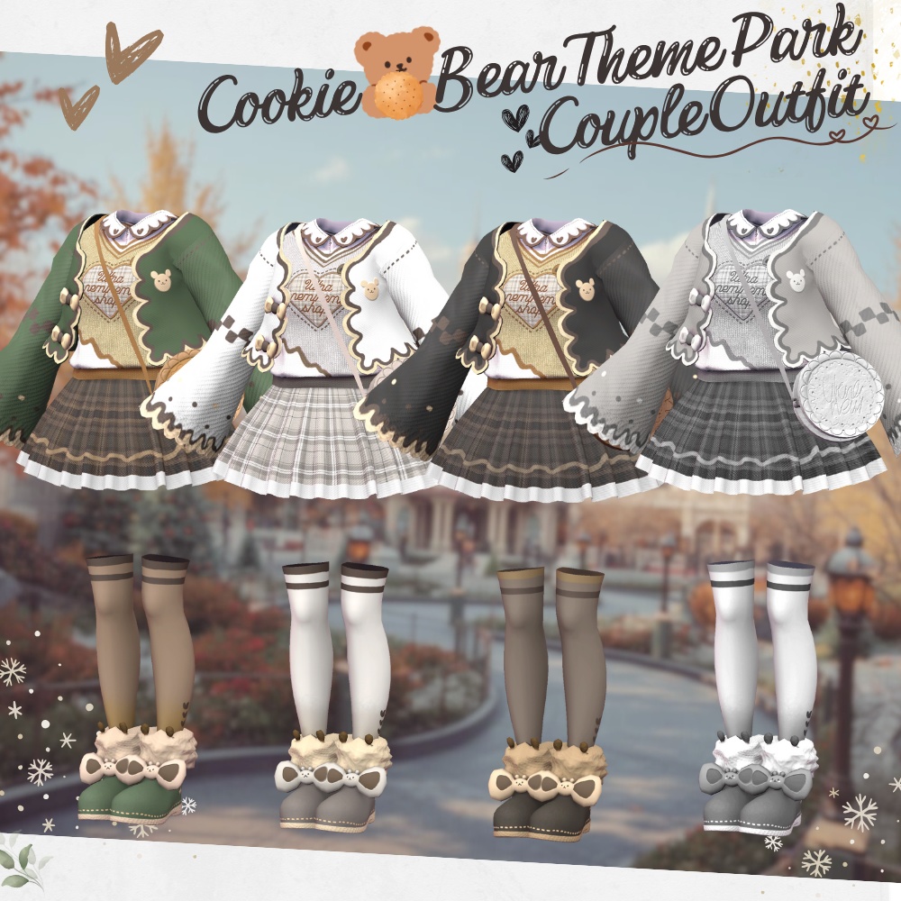🚺women's🍪🐻クッキーベアテーマパーク・カップルコーデ🍪🐻 #UltraNemiNemiShop 【11アバター対応】