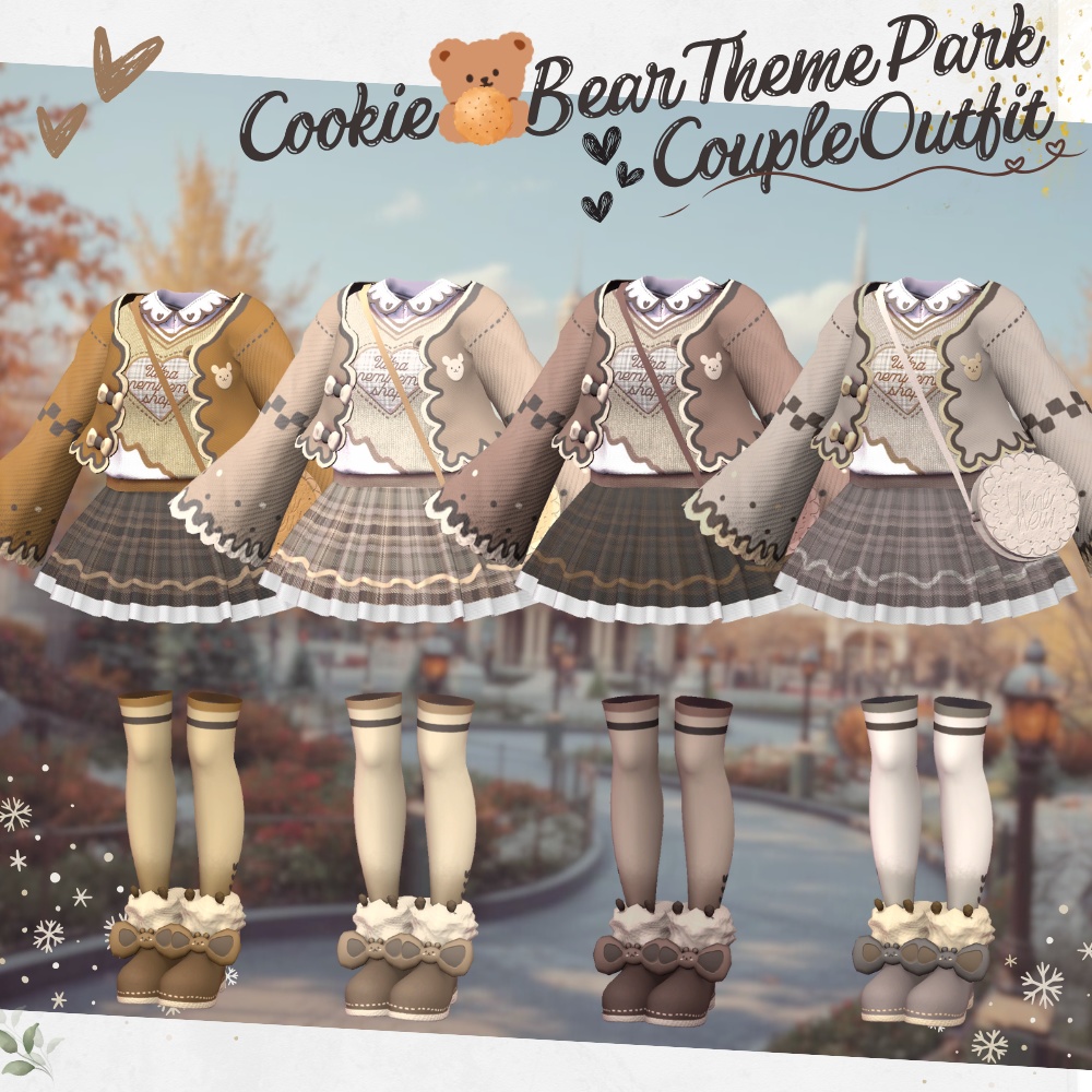 🚺women's🍪🐻クッキーベアテーマパーク・カップルコーデ🍪🐻 #UltraNemiNemiShop 【11アバター対応】