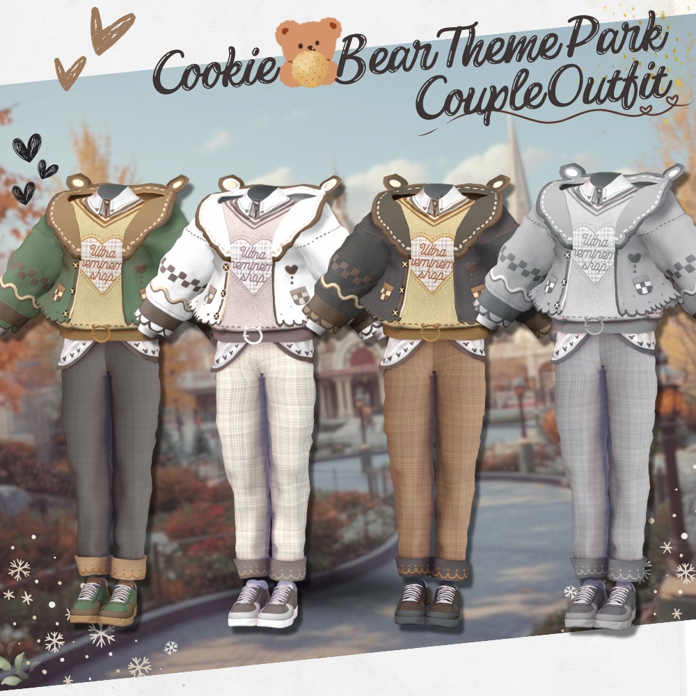 🚹Men's🍪🐻クッキーベアテーマパーク・カップルコーデ🍪🐻 #UltraNemiNemiShop 【7アバター対応】