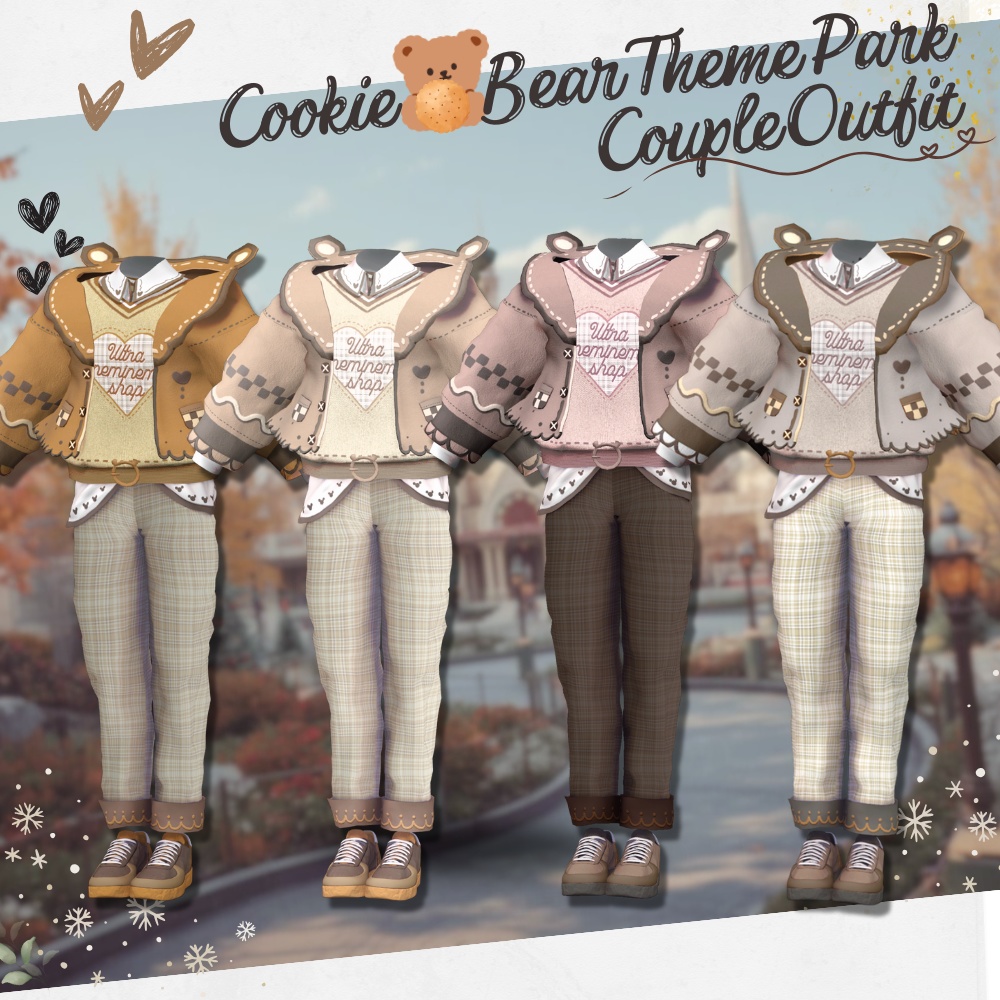 🚹Men's🍪🐻クッキーベアテーマパーク・カップルコーデ🍪🐻 #UltraNemiNemiShop 【7アバター対応】