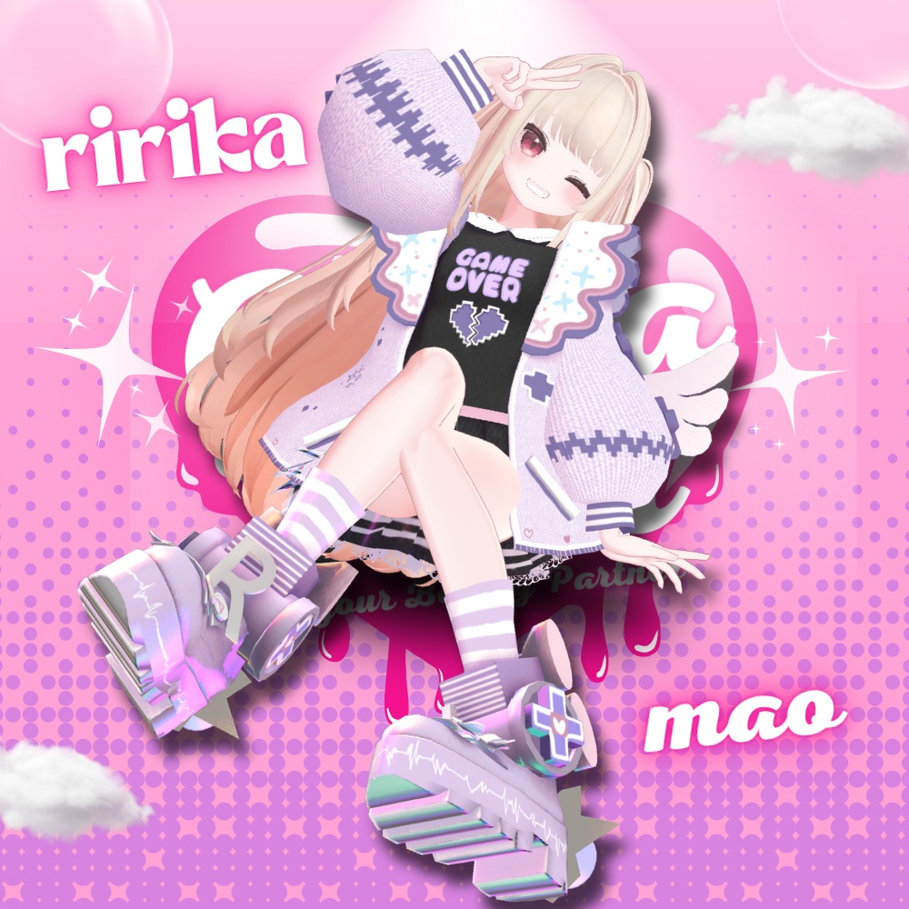 更新しました【11アバター対応】ゆめかわGame💜Over服#UltraNemiNemiShop