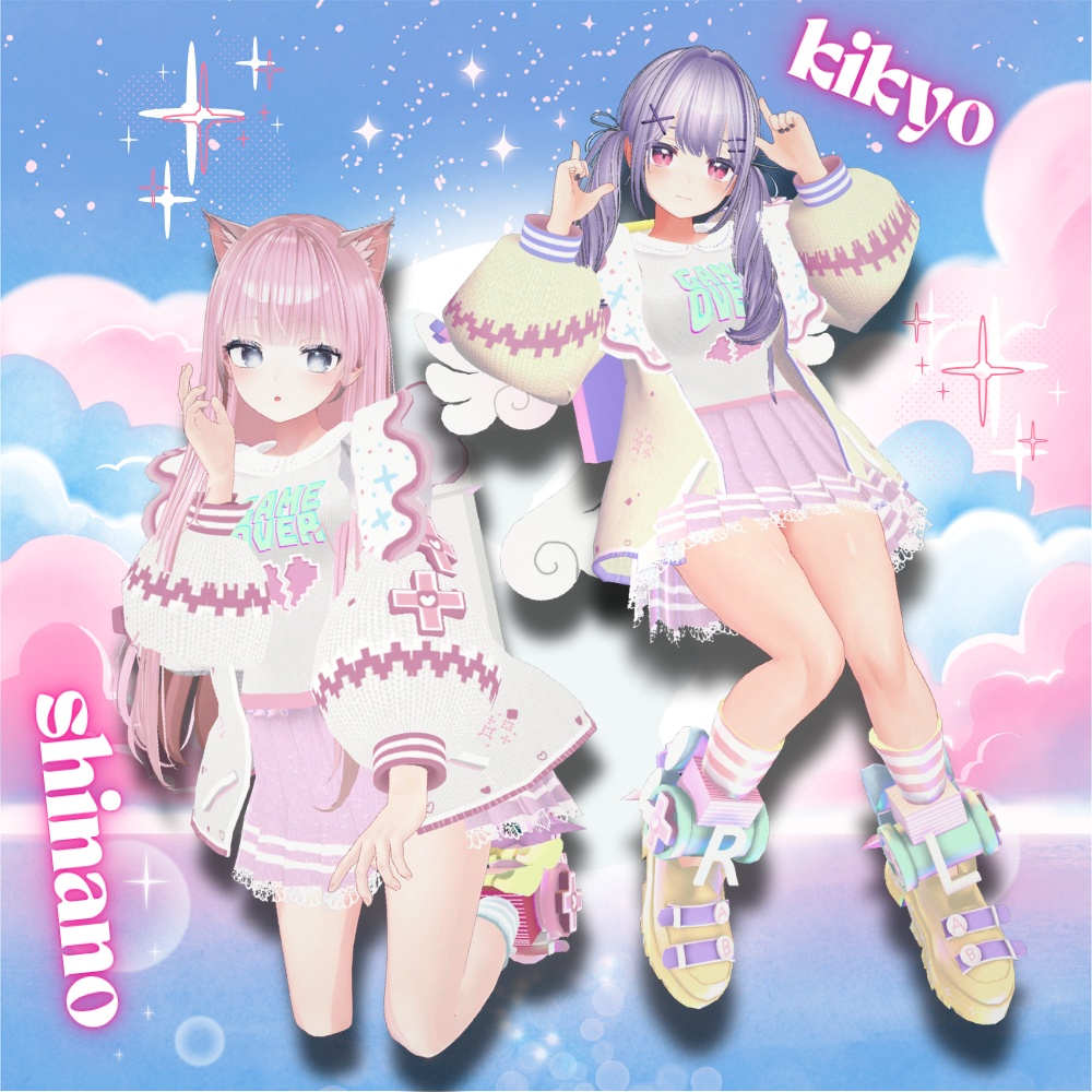 更新しました【11アバター対応】ゆめかわGame💜Over服#UltraNemiNemiShop