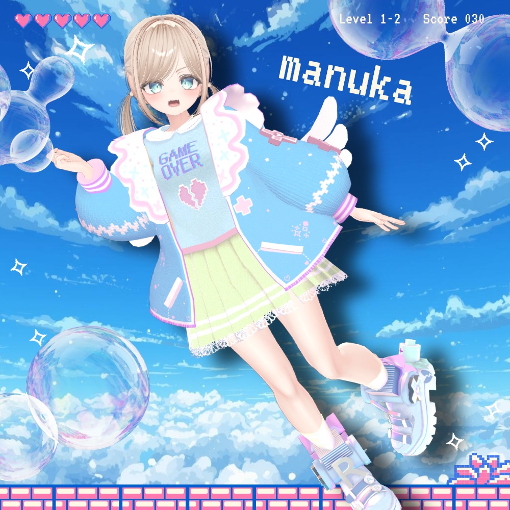 更新しました【11アバター対応】ゆめかわGame💜Over服#UltraNemiNemiShop