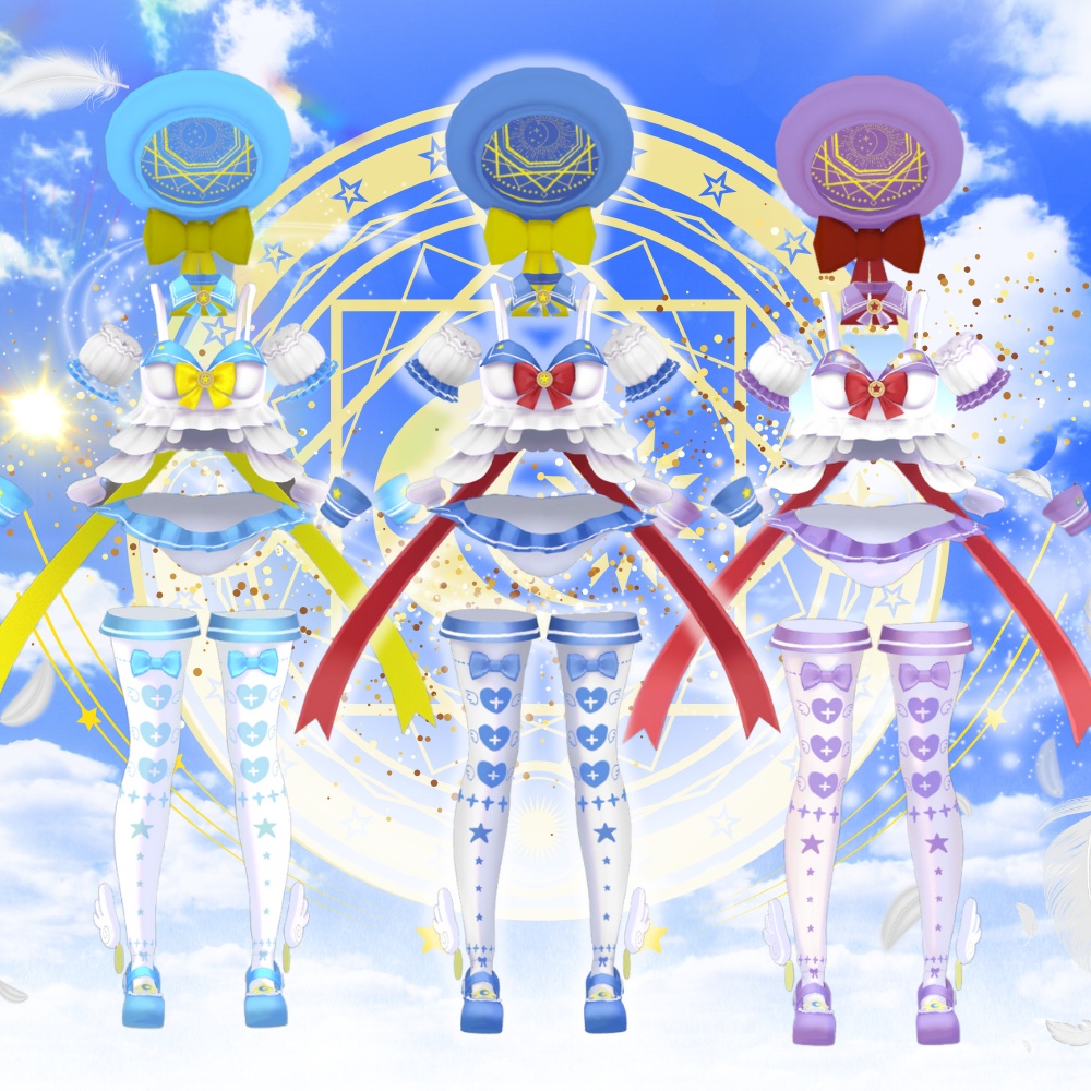 【15アバター対応】それでもまだ少女でいたいの。魔法少女水着服 #UltraNemiNemiShop