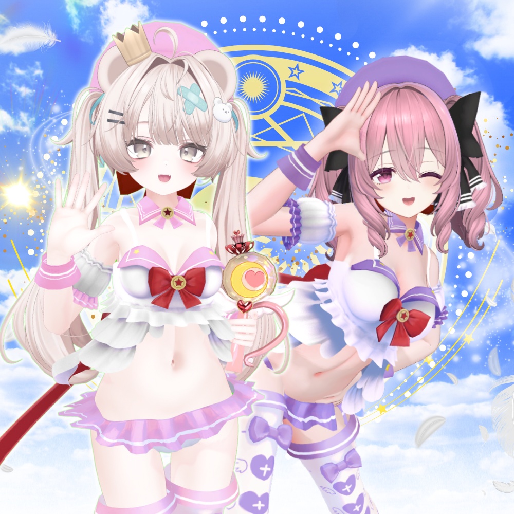 【15アバター対応】それでもまだ少女でいたいの。魔法少女水着服 #UltraNemiNemiShop