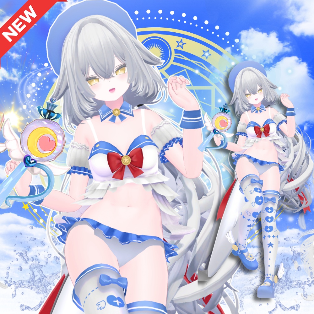 【15アバター対応】それでもまだ少女でいたいの。魔法少女水着服 #UltraNemiNemiShop