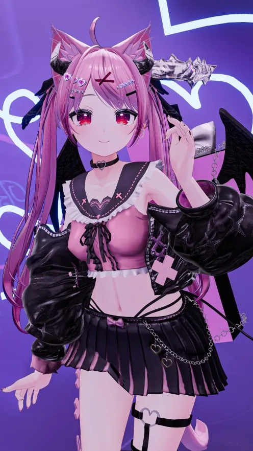 えちかわ💜パンク地雷系ギャル服【複数アバター対応】 #UltraNemiNemiShop