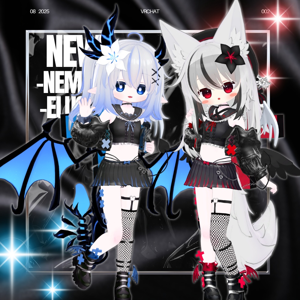 えちかわ💜パンク地雷系ギャル服【複数アバター対応】 #UltraNemiNemiShop