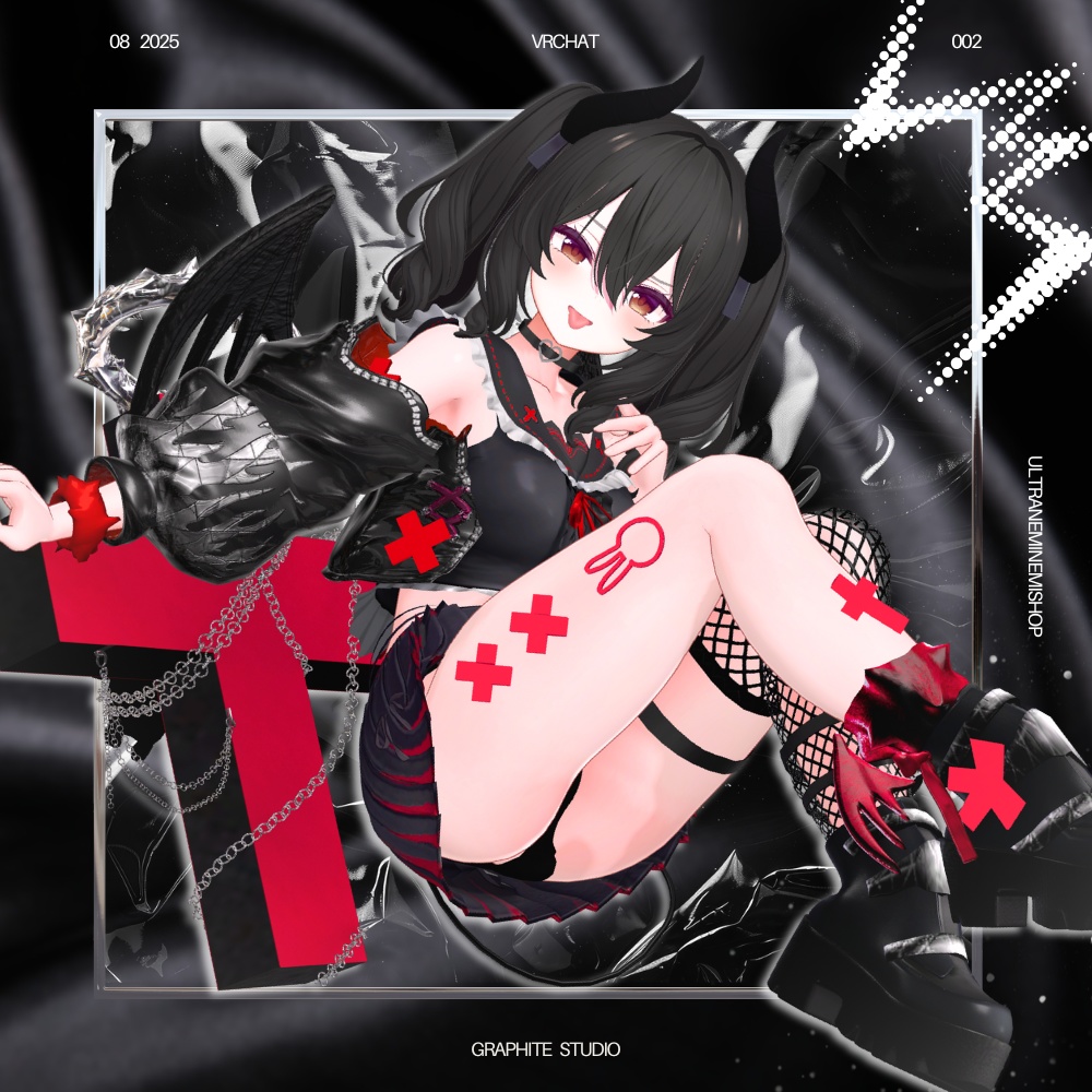 えちかわ💜パンク地雷系ギャル服【複数アバター対応】 #UltraNemiNemiShop