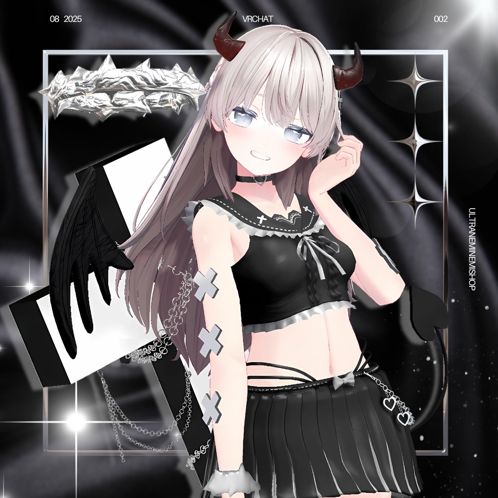 えちかわ💜パンク地雷系ギャル服【複数アバター対応】 #UltraNemiNemiShop