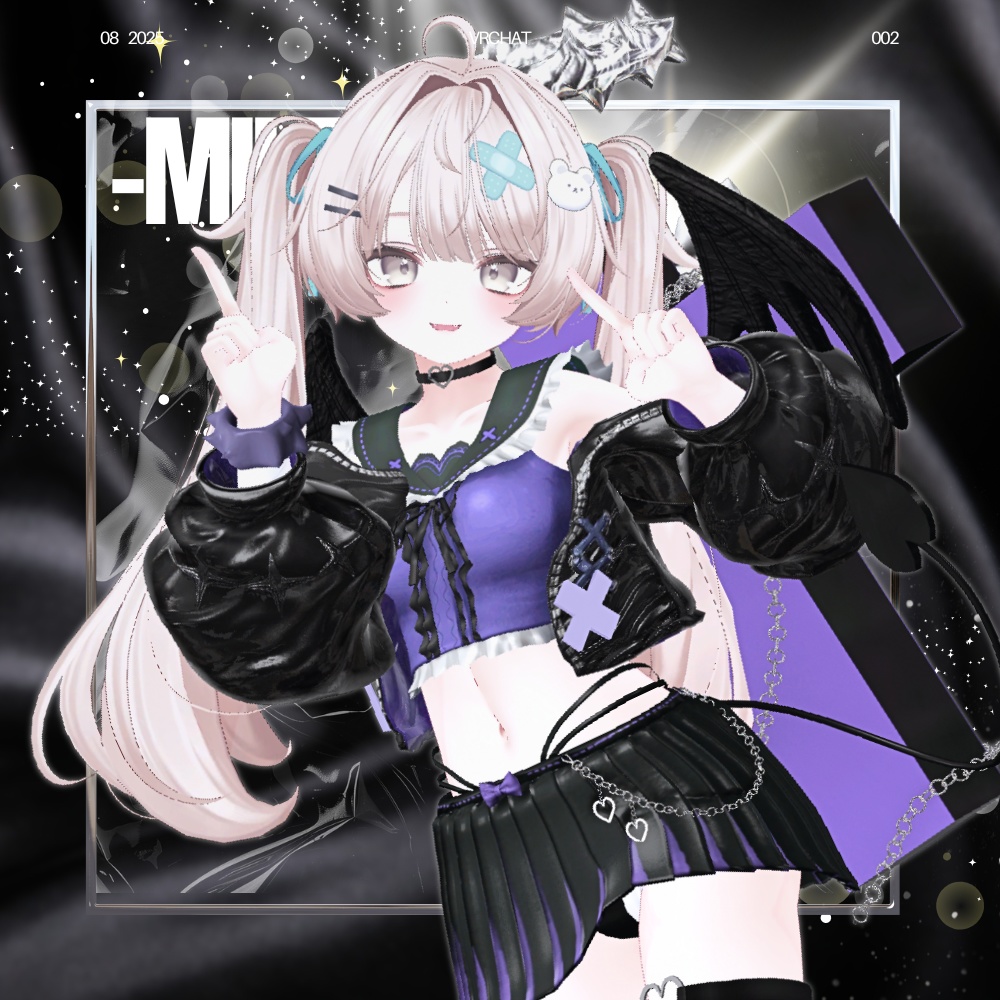 えちかわ💜パンク地雷系ギャル服【複数アバター対応】 #UltraNemiNemiShop