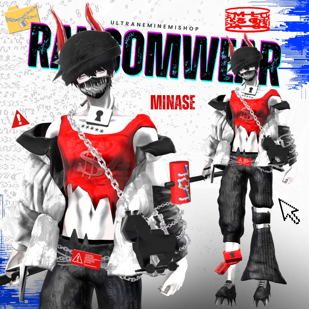 🔐ランサムウェアー/Ransomwear【複数アバター対応】 #UltraNemiNemiShop