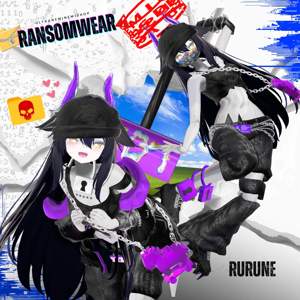 🔐ランサムウェアー/Ransomwear【複数アバター対応】 #UltraNemiNemiShop