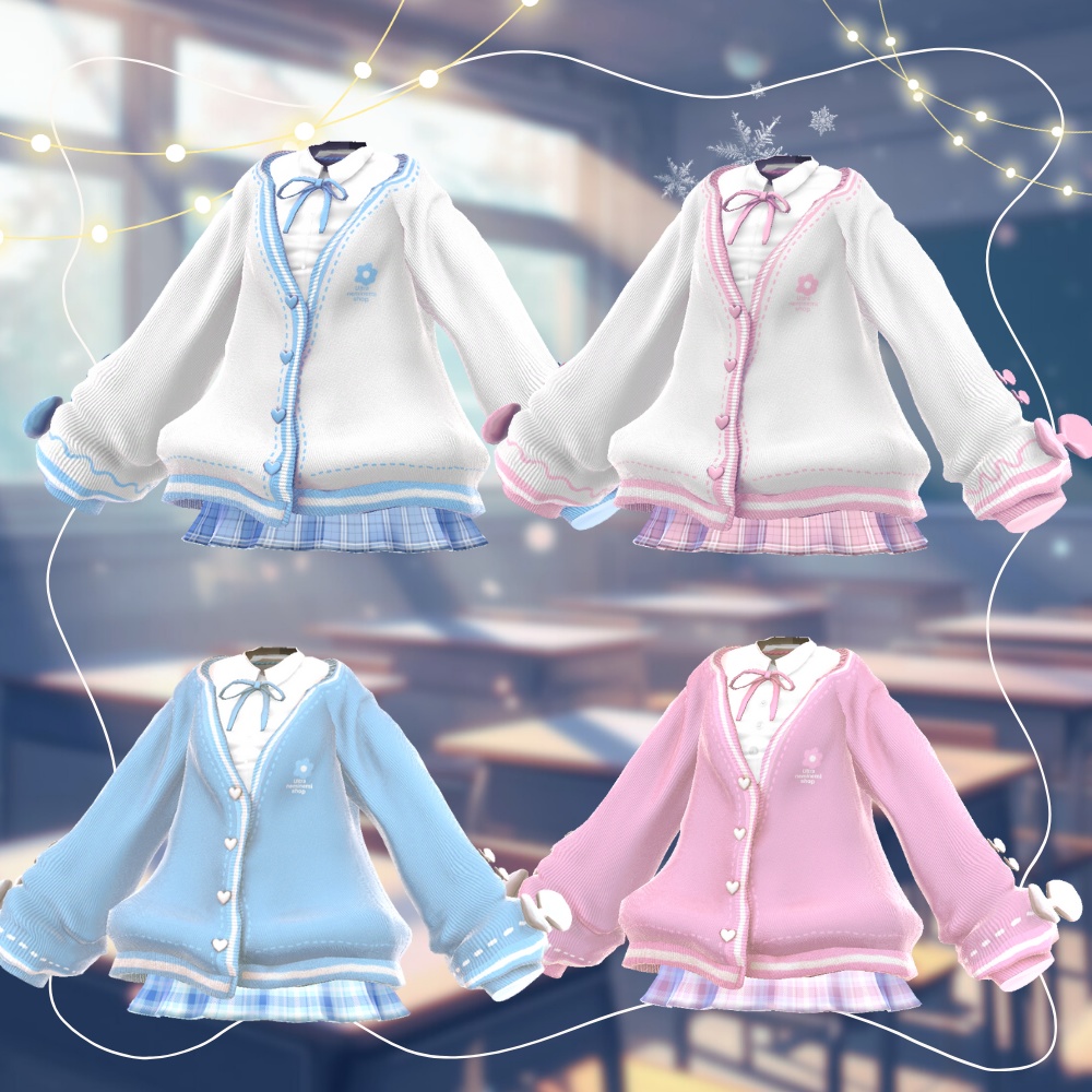 【ラムネ・愛莉対応追加】ピュアらぶ❤ファンシーカーディガン【複数アバター対応】 #UltraNemiNemiShop