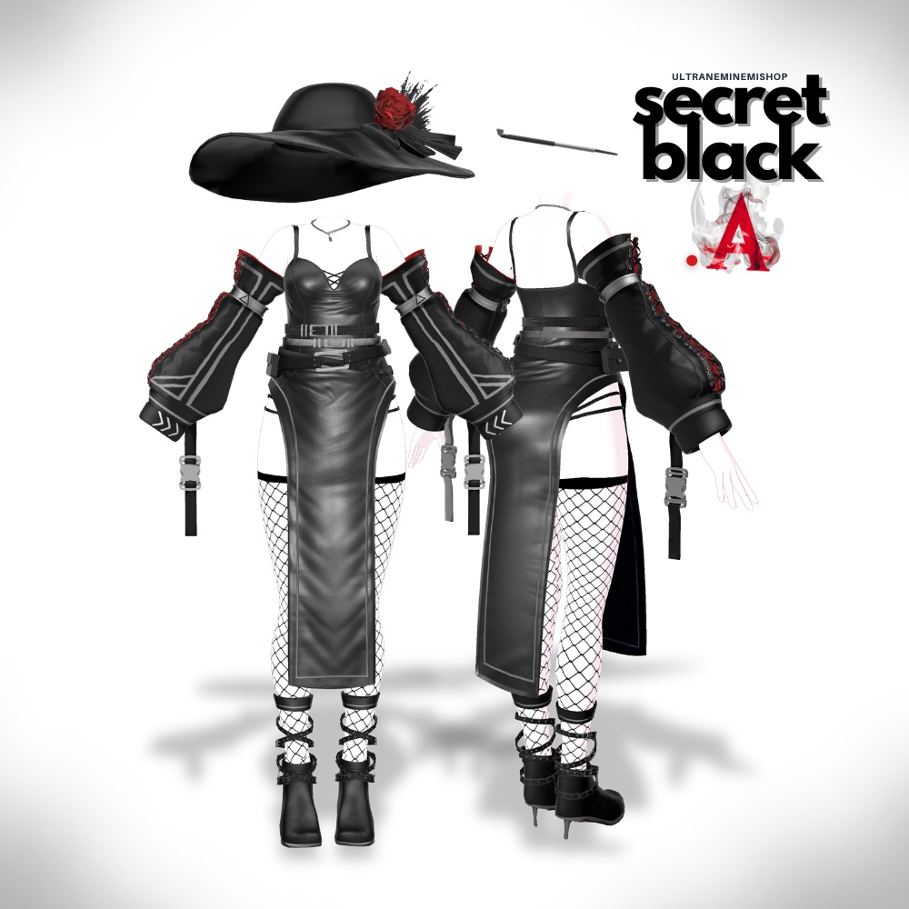 🌟7時間限定セール🌟【12アバター対応】secret black 「.A」SBシリーズ第1弾 #UltraNemiNemiShop