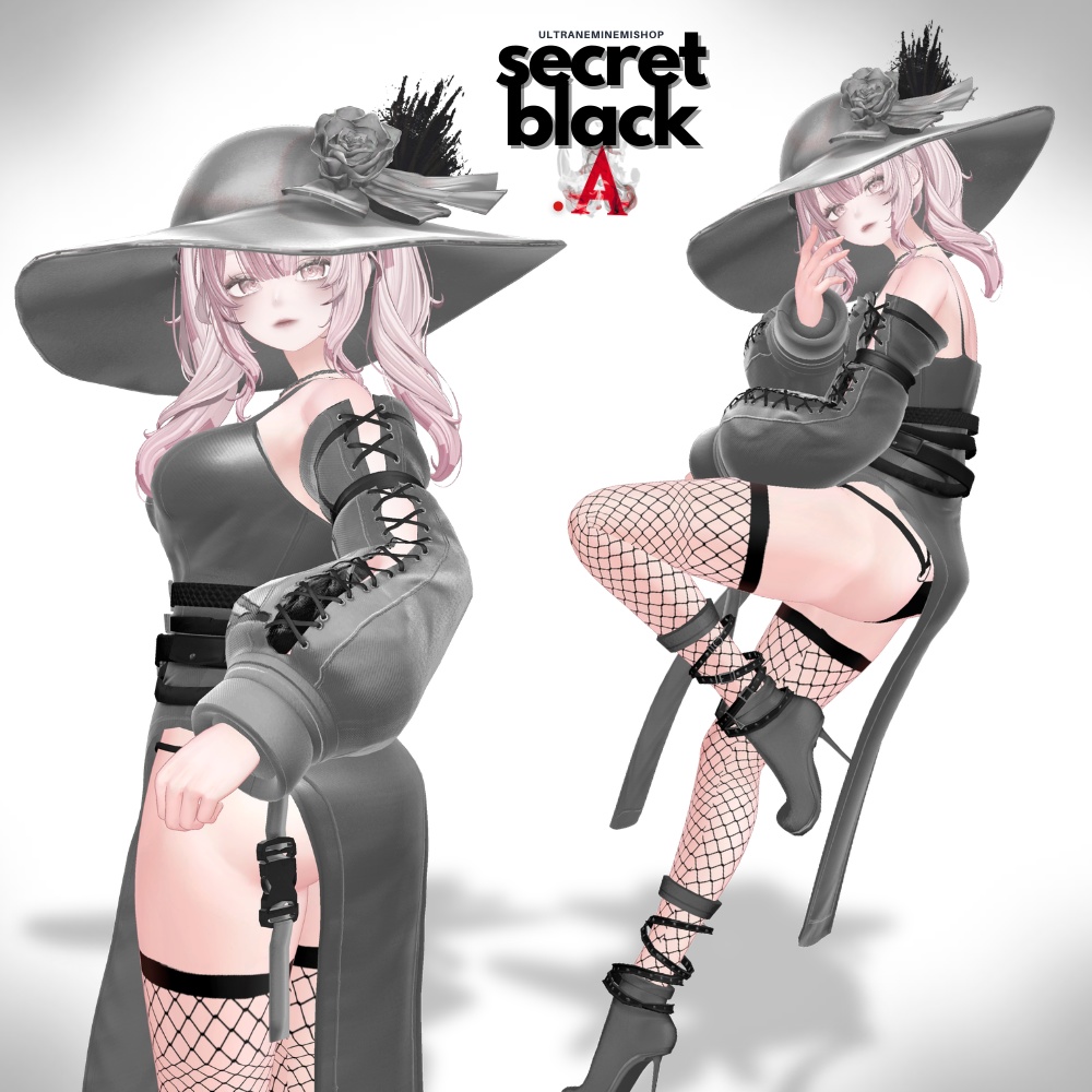 🌟7時間限定セール🌟【12アバター対応】secret black 「.A」SBシリーズ第1弾 #UltraNemiNemiShop
