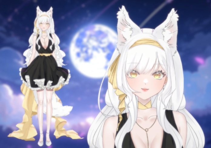 20% Sale! 【live2d Model】White fox/白いキツネ【VTS対応】限定一点!