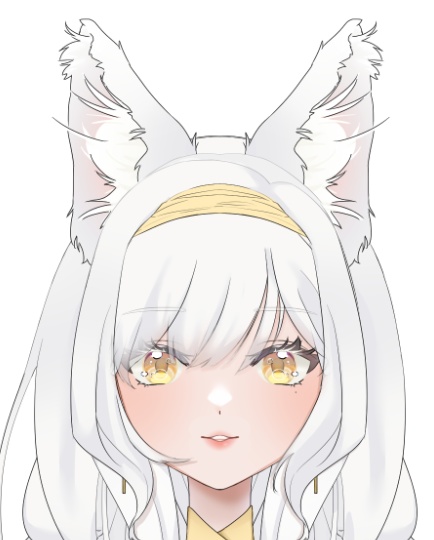 20% Sale! 【live2d Model】White fox/白いキツネ【VTS対応】限定一点!