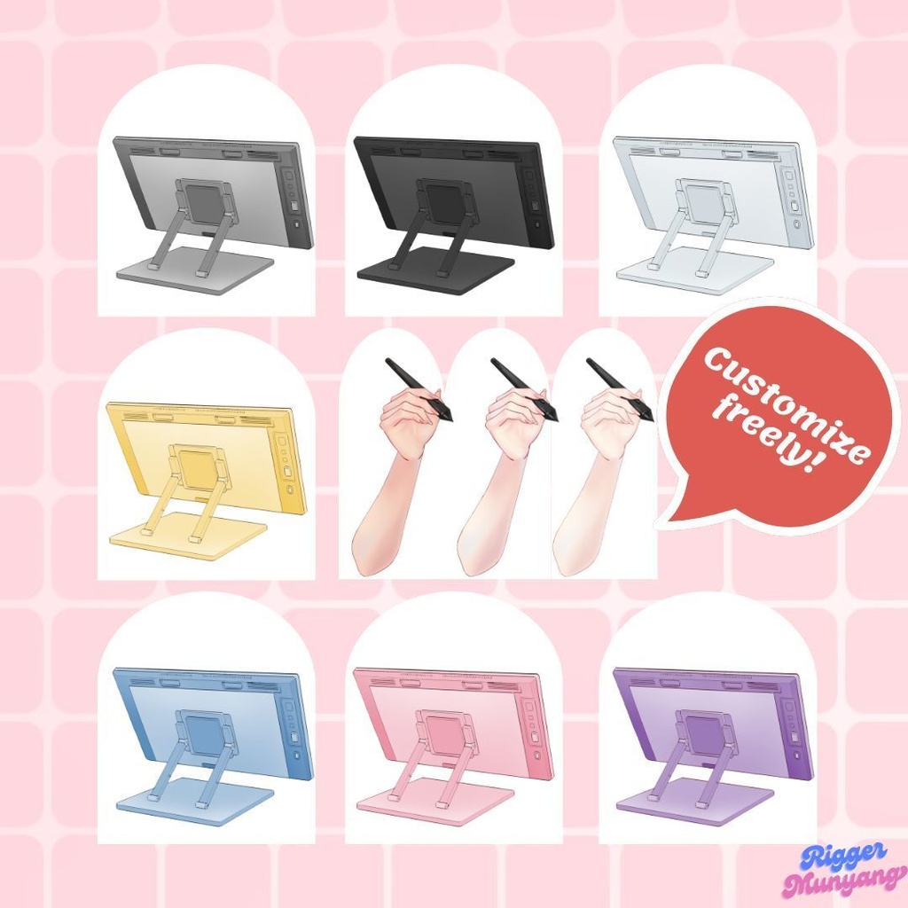 物理対応・動くLive2Dタブレット手 Asset /Physics Applied Live2D Tablet Hand Asset