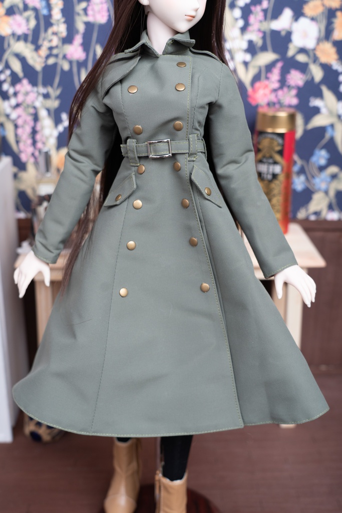 DDサイズ用トレンチコート ミリタリーグリーン